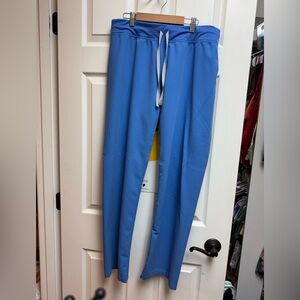 Women’s High-Waisted Isabel Wide Leg Scrub Pants | Size M, Regular, Ceil Blue